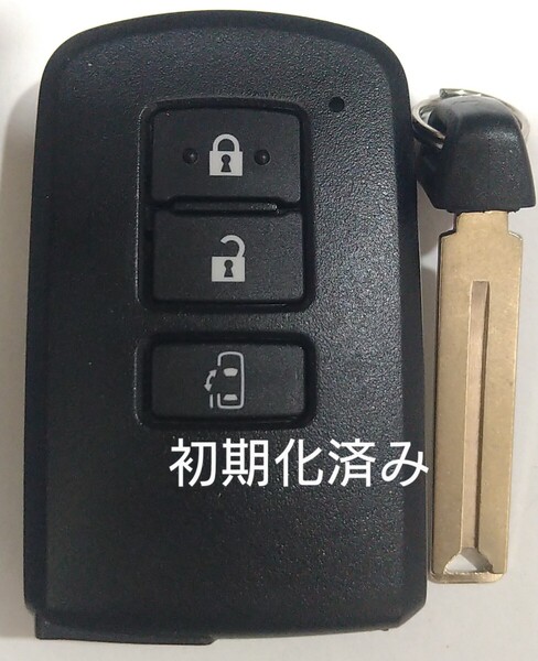 初期化済トヨタ純正スマートキー3ボタンノア ヴォクシーシエンタ基盤番号281451−2110 ノーカットキー付き新品電池サービス38