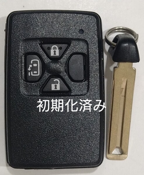 初期化済トヨタ純正スマートキー3ボタン70ノアヴォクシーアルファードヴェルファイア基盤番号271451-6230ノーカットキー付き新品電池付き24