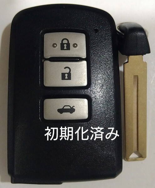 初期化済トヨタ純正スマートキー 3ボタンクラウン210系基盤番号281451-2020 ノーカットキー付き新品電池サービス22