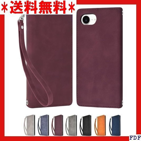 ☆人気商品☆ B038 シズカウィル iPhone 16e 手帳型 ケース カバー アイファンデ2 スマホケース クリムゾン 16