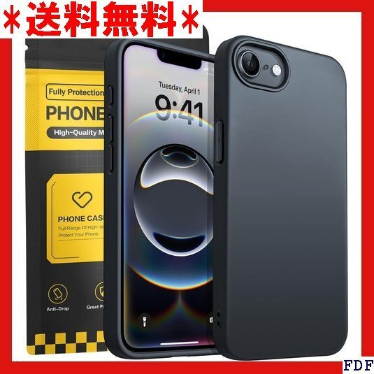 ☆人気商品☆ B038 iPhone 16e ケース ブラック 耐衝撃 落下防 フォン 16e 6.1 インチ ケース カラ 44