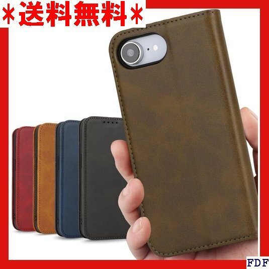 ☆人気商品☆ B038 iPhone 16e ケース 手帳型 アイフォン16e スタンド カード 落ち着いた色 レトロ グ 75