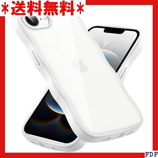 ☆人気商品☆ B038 クリア iPhone 16E ケース かわいい 波状フ 気 可愛い 落下防止 ワイヤレス充電対応 ホ 86