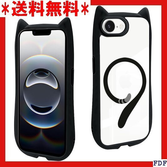 ☆人気商品☆ B039 iPhone 16E ケース 専用 猫耳 mimi M 防止 耐衝撃 韓国 スマホケース クリアブ 142