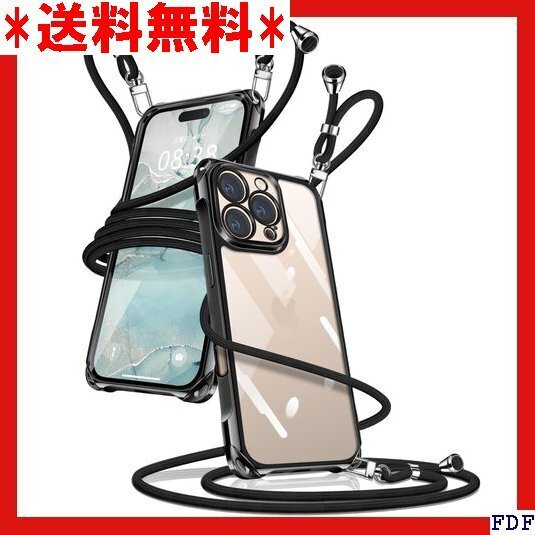 ☆人気商品☆ B004 iPhone 16 Pro 用 ケース クリア ショル 落下防止 紛失防止 ワイヤレス充電対応 ブ 143
