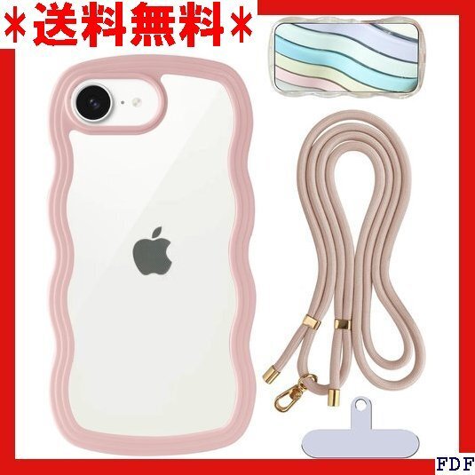 ☆人気商品☆ B004 shinyle iphone 16e クリアケース 波 あいふぉん16 携帯ケース 透明カバー 242