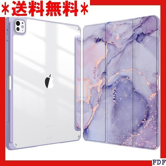 ☆人気商品☆ B005 Fintie iPad Pro 13インチ M4 ケー 止 PU合成レザー TPU 柄Xマーブルパ 309