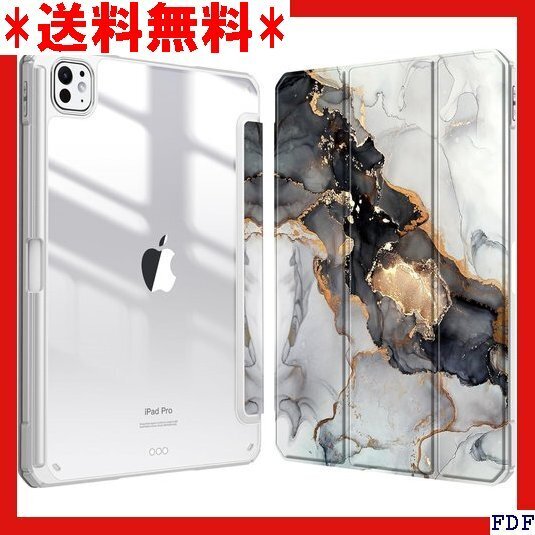 ☆人気商品☆ B005 Fintie iPad Pro 11インチ M4 ケー 止 PU合成レザー TPU 柄Xマーブルブ 338