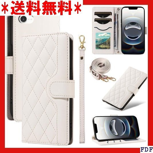 ☆人気商品☆ B008 For iPhone 16E 2025 ケース 手帳型 カード収納 耐衝撃 ストラップ付き パールホ 68