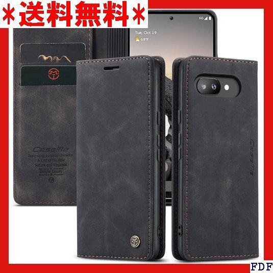 ☆数量限定☆ Pixel 9a ケース 手帳型 Google ピクセ 携帯カバ 横置き機能 マグネット式 おしゃれ・ブラック 95