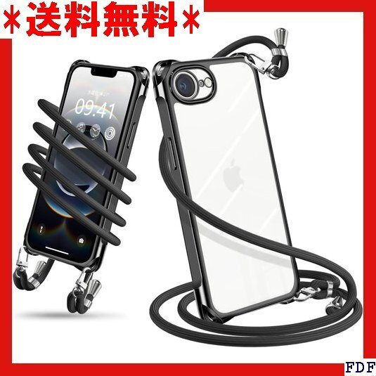 ☆人気商品☆ B012 iPhone 16e ケース ショルダー クリア アイ 取り外し可能 落下防止 ワイヤレス充電対 ブ 86
