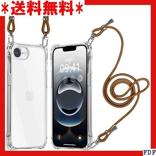 ☆人気商品☆ B012 iPhone 16e ケース クリア ショルダー 耐衝 落下防止 縦/横 紛失防止 2WAY ブ 107