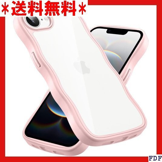 ☆人気商品☆ B012 クリア iPhone 16E ケース かわいい 波状フ 気 可愛い 落下防止 ワイヤレス充電対応 144