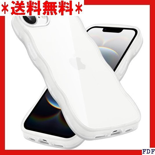 ☆人気商品☆ B012 クリア iPhone 16E ケース かわいい 波状フ 愛い 落下防止 ワイヤレス充電対応 クリア 148