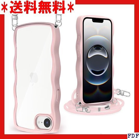 ☆人気商品☆ B012 iPhone 16E ケース クリア ショルダー スト 縄掛けケース 長さ調整可能 取り外し可能 195