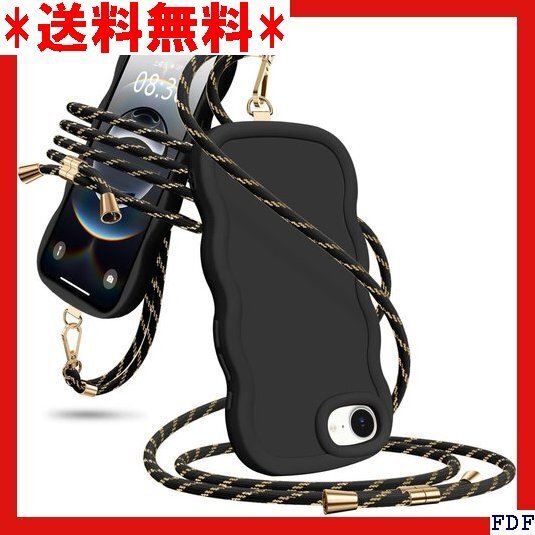 ☆人気商品☆ B012 iPhone 16e 用 ケース ショルダー シリコン ストラップ 長さ調整可能 取り外し可能 ブ 249