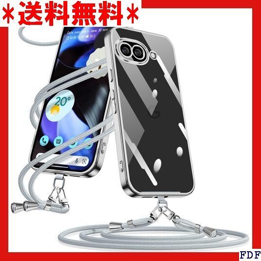 ☆人気商品☆ B016 Google Pixel 9a ケース クリア ショル 整可能 取り外し可能 落下防止 紛失防止 シ 45
