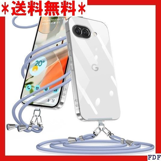 ☆人気商品☆ B016 Google Pixel 9a ケース クリア ショル 能 取り外し可能 落下防止 紛失防止 グレー 48