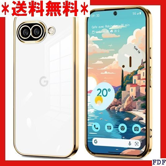 ☆人気商品☆ B016 Google pixel 9a ケース クリア 透明 柔軟 薄型 ソフト tpu メッキ加工 ゴ 56