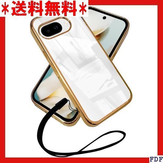☆人気商品☆ B016 シズカウィル Google Pixel 9a クリアケ 加工 ケース クリア 1個入り ゴールド× 110