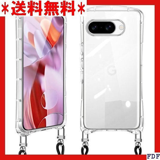 ☆人気商品☆ B016 Google Pixel 9a ケース ショルダー ク 透明 TPU 長さ調整可能 取り外し可能 122