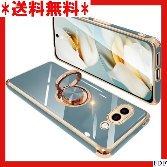 ☆人気商品☆ B016 Google Pixel9a ケース リング付き グー 車載ホルダー ストラップホール付き グレー 196
