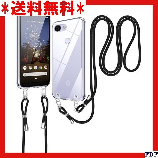 ☆人気商品☆ B018 Google Pixel 3A ケース クリア ショル 調整可能 取り外し可能 落下防止 紛失防止 65