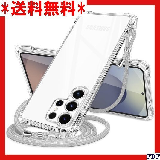 ☆人気商品☆ B018 Galaxy S25 Ultra ケース クリア 肩掛 薄型 落下防止 縦/横 紛失防止 可愛い 293