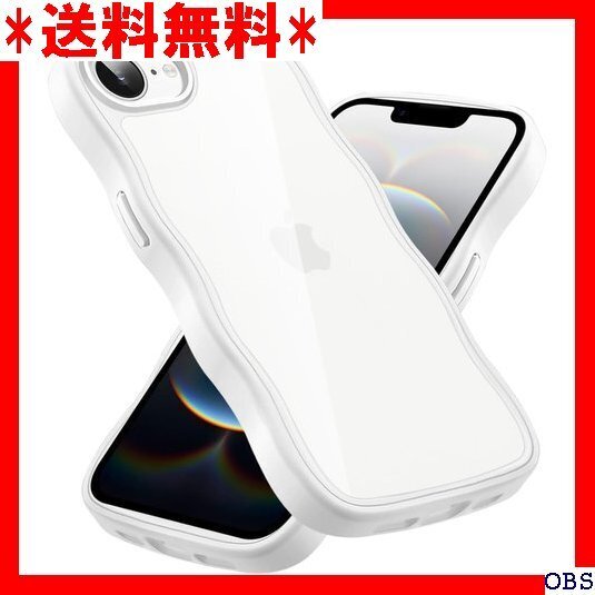 ☆人気☆ B022 クリア iPhone 16E ケース かわいい 波状フ め 可愛い 落下防止 ワイヤレス充電対応 ホワイ 98