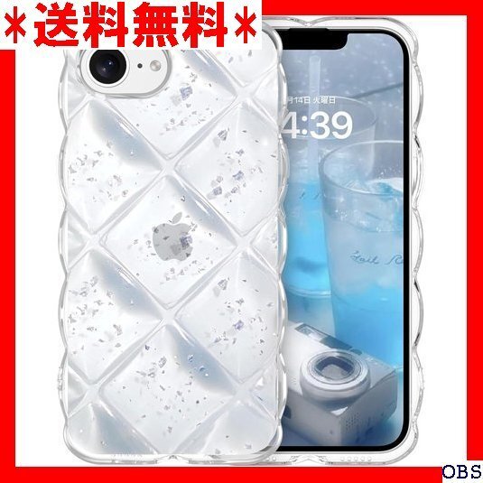 ☆人気☆ B022 GUAGUA iPhone 16E ケース クリア ウ S 1インチ用 可愛いカバー クリア 透明 銀 118