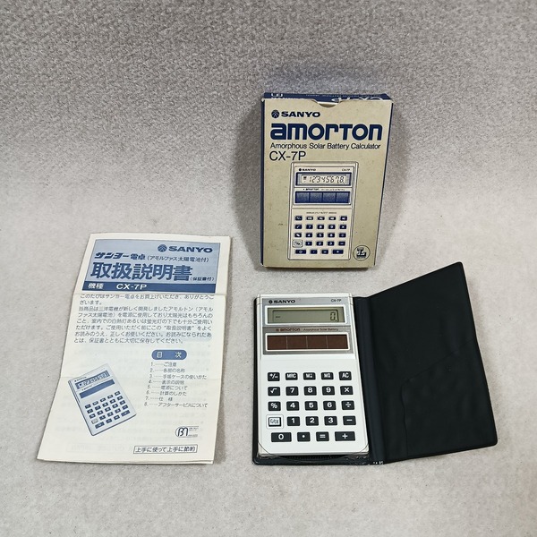 ●○手帳型電卓 SANYO CX-7P ソーラー電卓○●