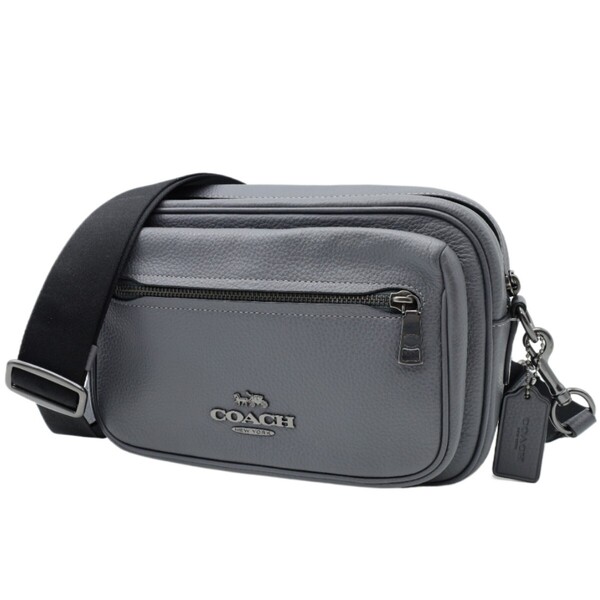 送料無料 新品未使用 COACH コーチ メンズ ショルダーバッグ エリアス レザー クロスボディー CJ509 グレー