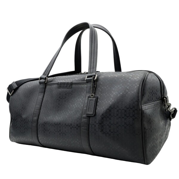 送料無料 超美品 COACH コーチ メンズ ボストンバッグ ロール ダッフル 2way ボストンバッグ F93230 ブラック 旅行