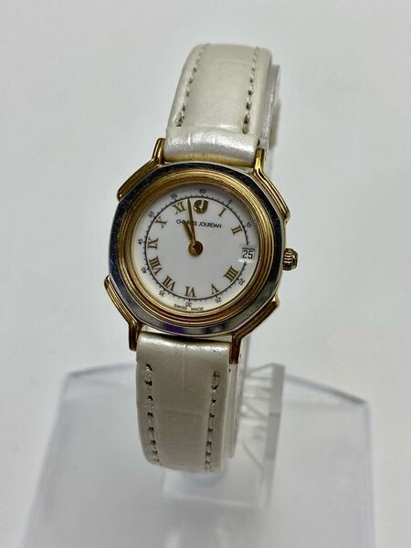 C205 美品 CHARLES JOURDAN シャルルジョルダン クォーツ 腕時計 新品電池 レディース