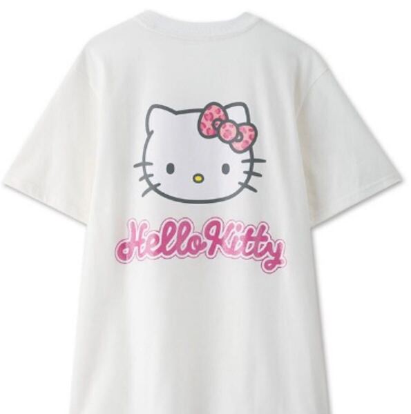 新品 キティちゃん 半袖Tシャツ 白 Mサイズ ハローキティ L,LLにサイズ変更可能 サンリオ レディース ブックプリント 前ワンポイント