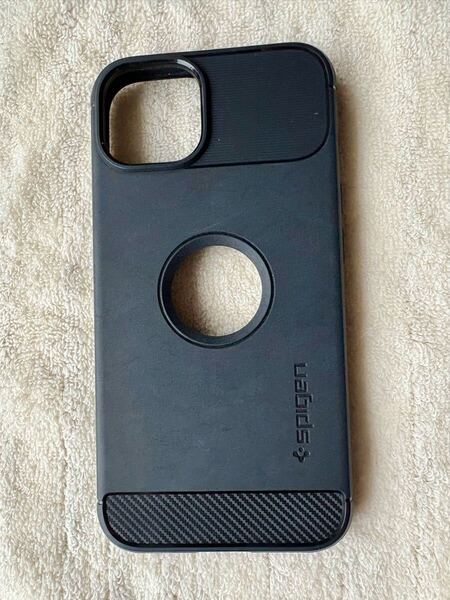 iPhone13 Spigen ケース カバー 耐衝撃 ソフトケース 滑り止め 厚さ2.1m 薄型 軽量 ブラック