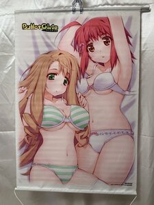 TAP B2/037■ 火乃本彩&金園優理奈 描き下ろしB2タペストリー 「PS Vitaソフト バレットガールズ」 ソフマップ購入特典