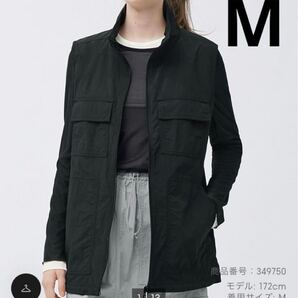 GU ジーユー WOMEN テックベスト+E 黒 ブラック ジレ レディース M