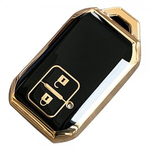 スズキ キーケース スイフト ワゴンR ハスラー ジムニー シエラ クロスビー イグニス ソリオ スペーシア 黒 2ボタンタイプ