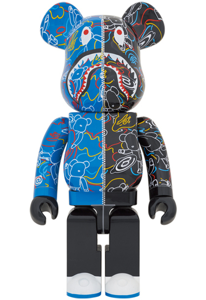 ベアブリック BAPE (R) BE@RBRICK LINE CAMO SHARK 1000% メディコムトイ A BATHING APE