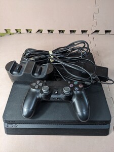 1円 SONY ソニー PS4 PlayStation4 ブラック CUH-2000A 通電確認済み コントローラー 充電器 HDMI 電源コード 付き 現状品