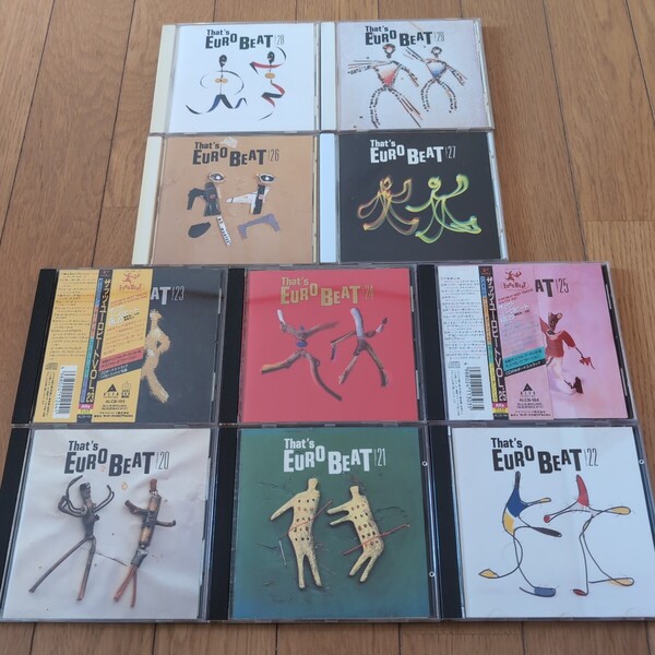 ☆ヤマト宅急便送料込☆ザッツユーロビート vol.20.21.22.23.24.25.26.27.28.29☆THAT’S EUROBEAT 20番台10枚セット♪☆アルファ☆