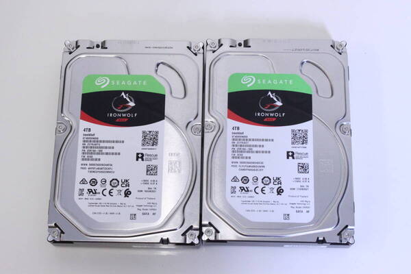 C382★2個セット SEAGATE■IronWolf NAS■ST4000VN008-2DR166 4TB 3.5インチ HDD