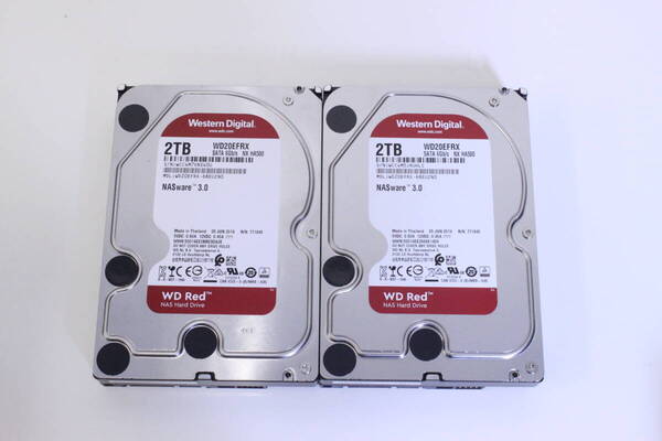 c385 2個セット 送料無料 WD red NAS Hard Drive WDC WD20EFRX-68EUZN0 2TB