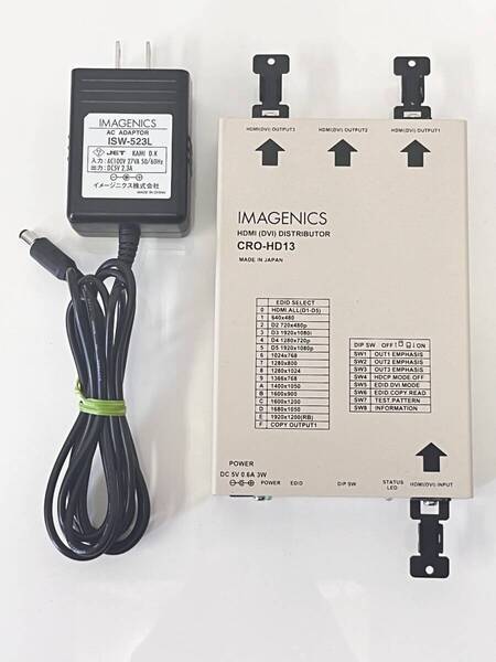 C-302 IMAGENICS イメージニクス CRO-HD13 HDMI(DVI) DISTRIBUTOR 1入力3分配器 映像機器