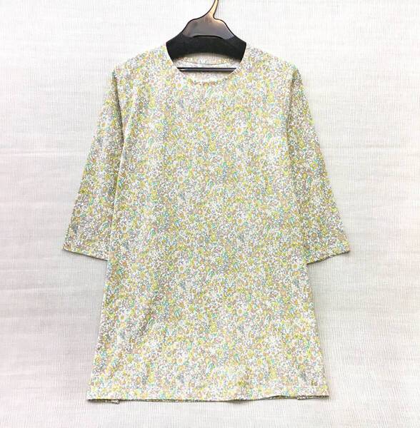 【新品】M 日本製 婦人 7分袖 チュニック丈 カットソー Mサイズ 強撚糸 綿100% 送料無料 手洗いOK さらさらと清涼感のある肌触り 春夏