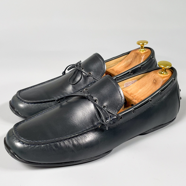即決 REGAL リーガル ドライビングシューズ ローファー スリッポン ブラック 黒 メンズ 本革 革靴 26.5cm ビジネスシューズ 紳士靴 E2353