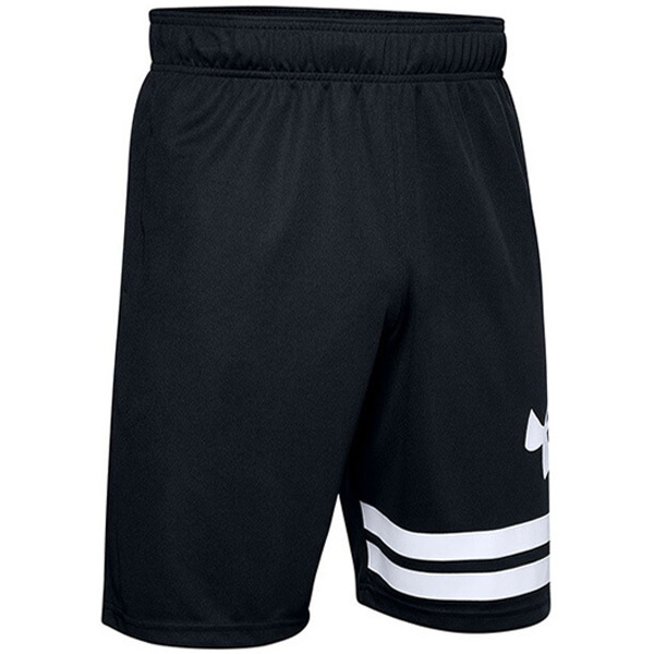 【新品】Lサイズ アンダーアーマー UNDER ARMOUR バスケットボール ハーフパンツ 10インチ 1351285 ブラック/ホワイト メンズ