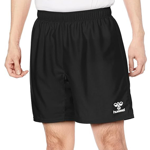 【新品】O(XL)サイズ ヒュンメル hummel ハーフパンツ プラクティスパンツ ショーツ ショートパンツ HAG5042P ブラック×ホワイト メンズ