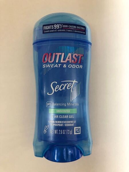 《送料無料》OUTLAST secret アウトラスト シークレット 無香料 クリアジェル 73g(デオドラント 制汗剤)